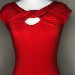 Red sexy Cutout top/blouse